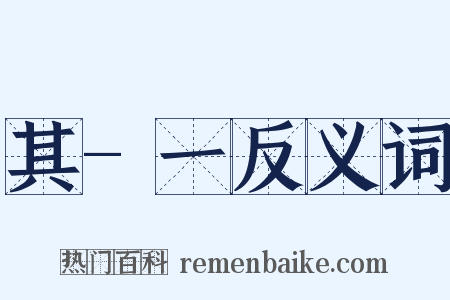 其-一反义词是什么意思的图片
